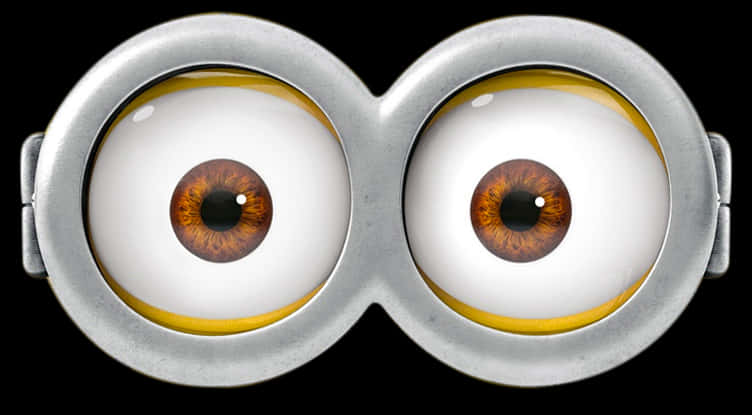 Minion Goggles Close Up PNG