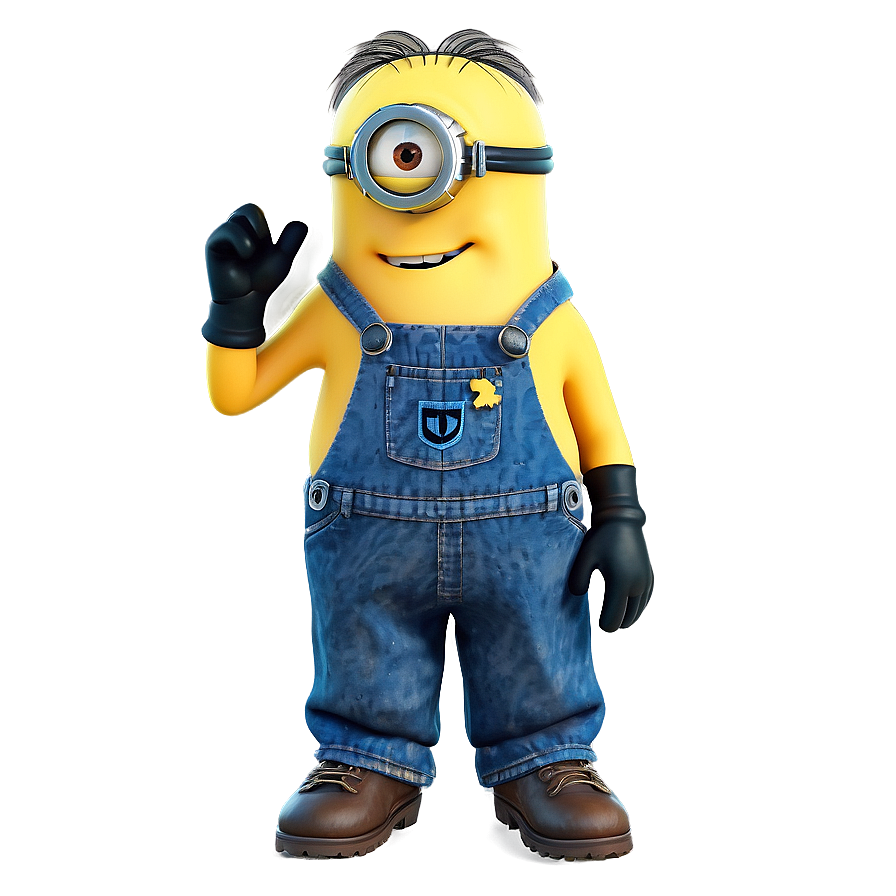 Minion In Overalls Png Nlk28 PNG