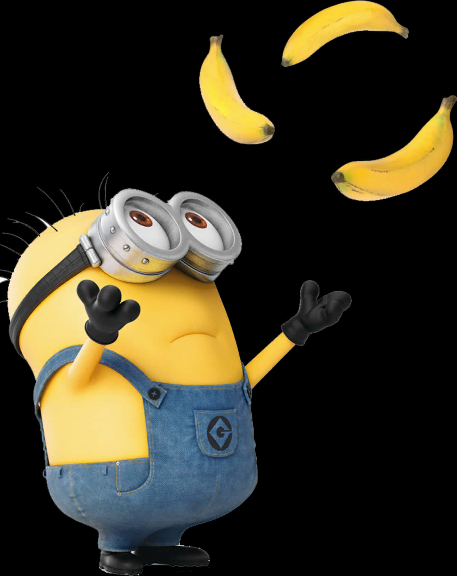 Minion Juggling Bananas PNG