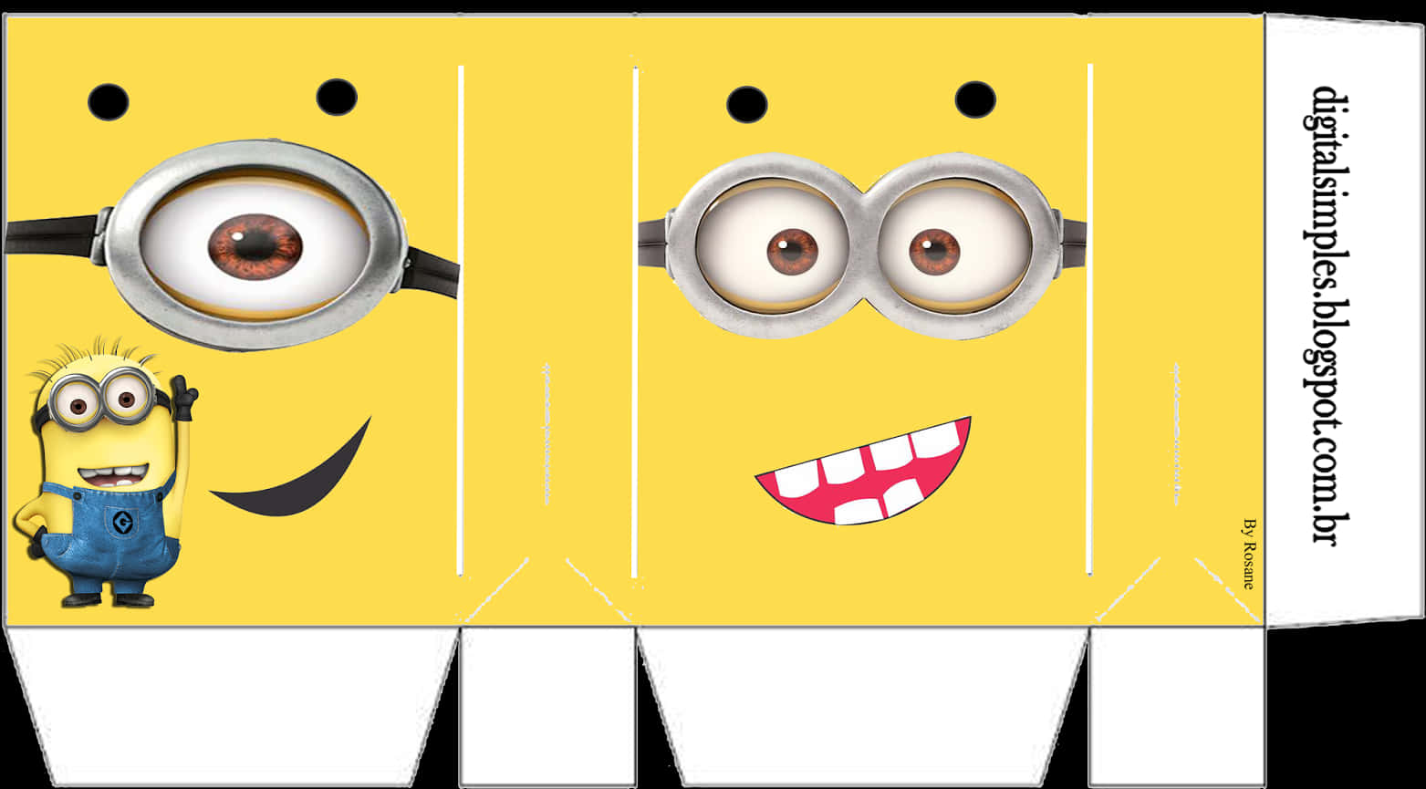 Minion Paper Craft Template PNG