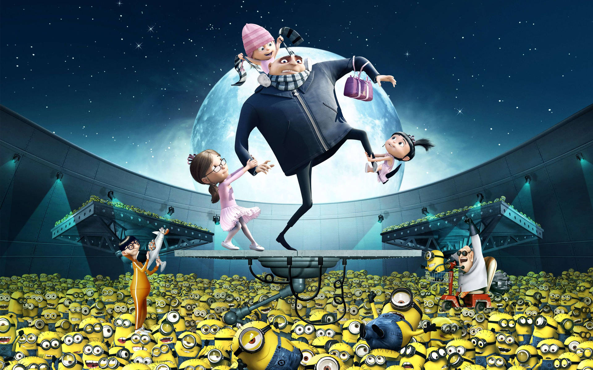 Minions And Children Hollywood Movie Background