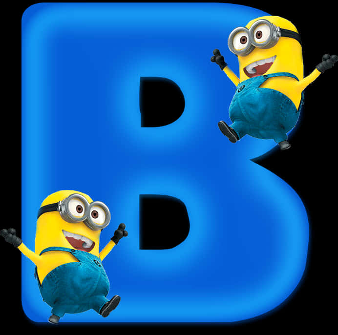 Minions_ Blue_ Letter_ B PNG