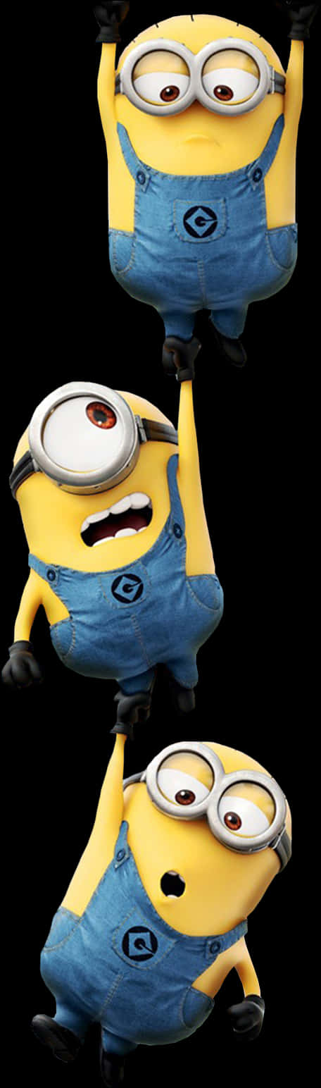 Minions Hanging Upside Down PNG