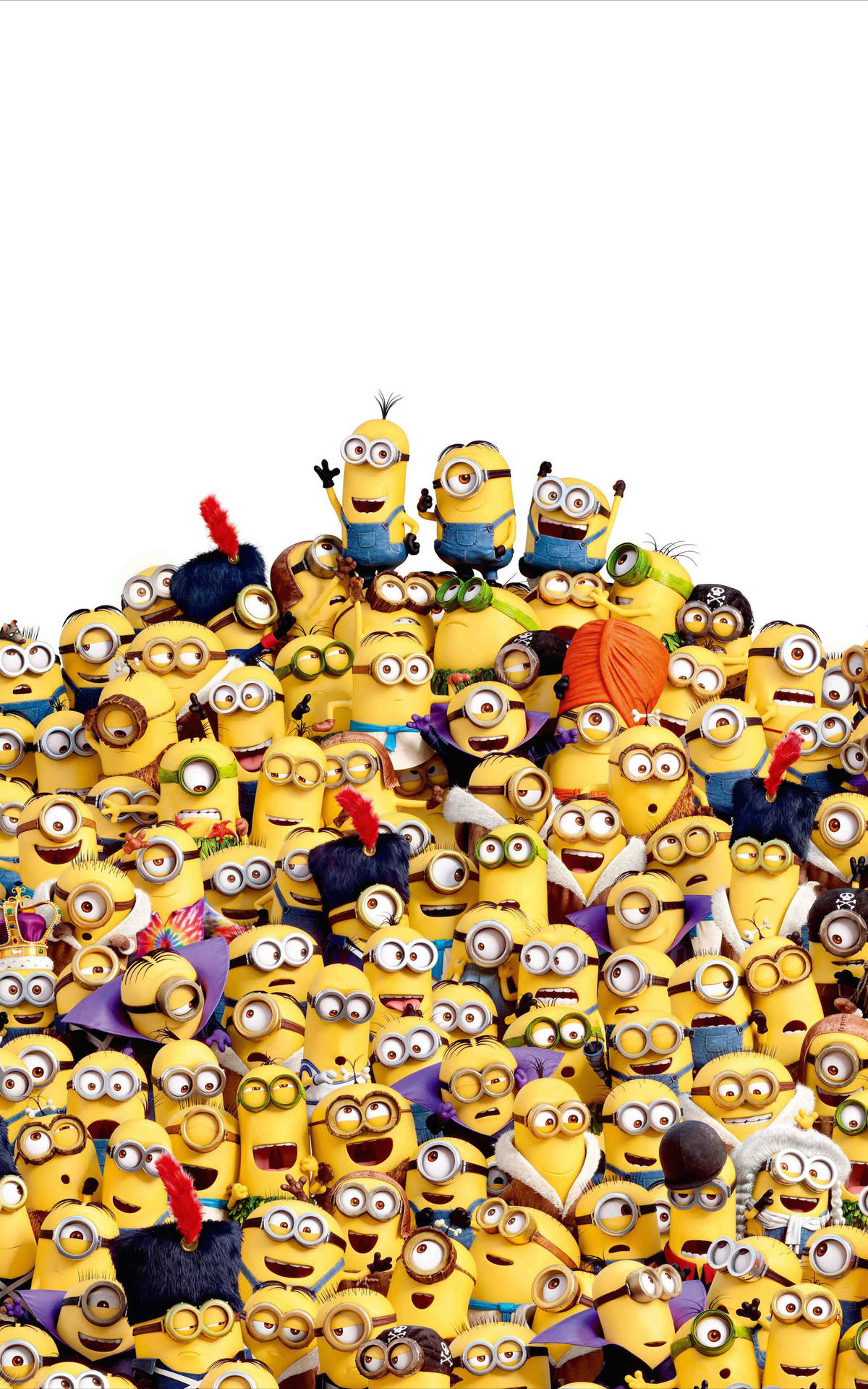 Minions In Different Outfits Wallpaper