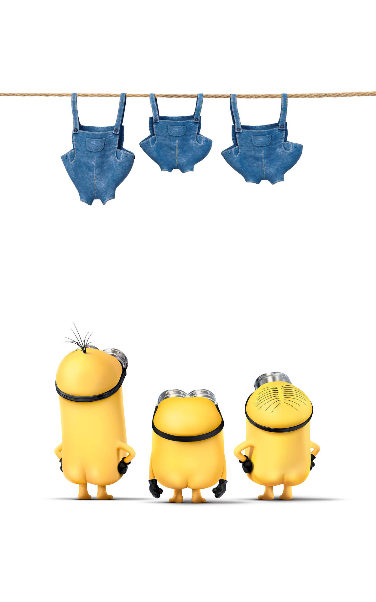 Minions Naked With Laundry Wallpaper