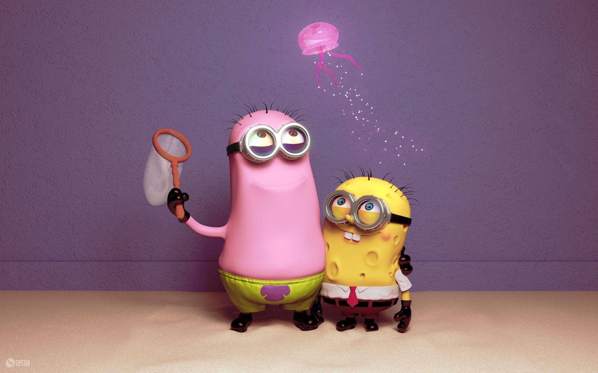Minions Spongebob And Patrick