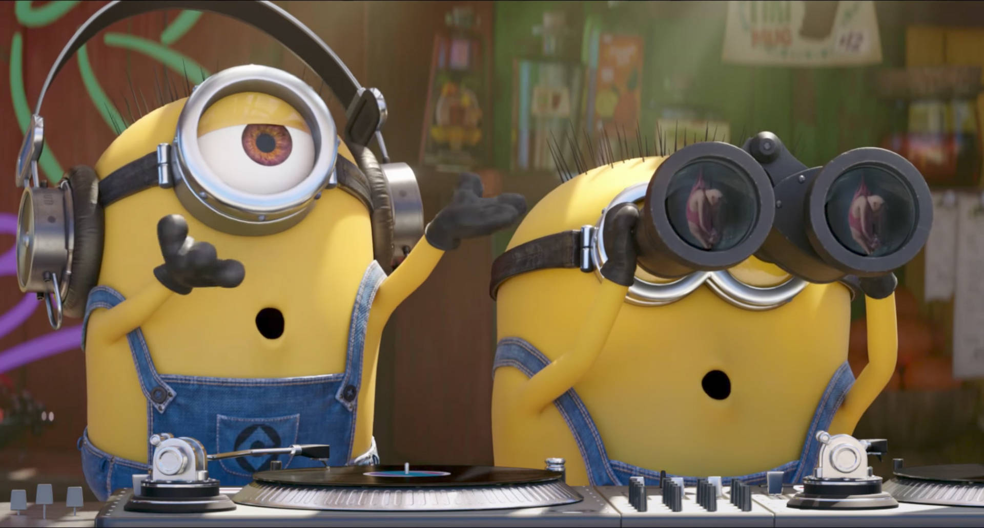 Minions Using Binoculars Despicable Me 3 Background