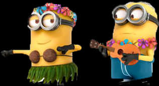 Download Minions_ Hawaiian_ Theme_ Costumes | Wallpapers.com