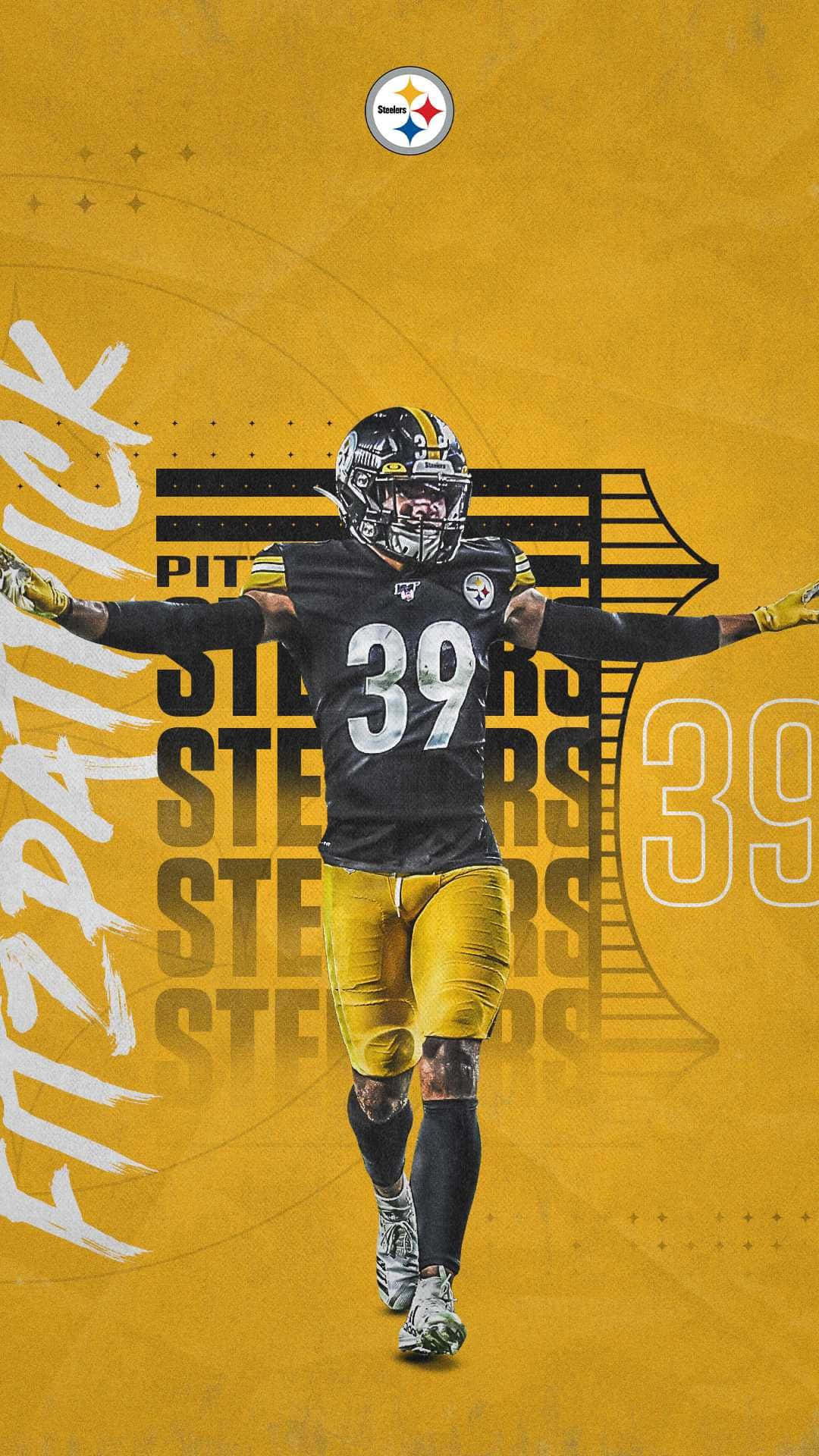 Minkah Fitzpatrick Pittsburgh Steelers Fanart Tapet: Usædvanlig kunst inspireret af Pittsburgh Steelers linebacker Minkah Fitzpatrick. Wallpaper