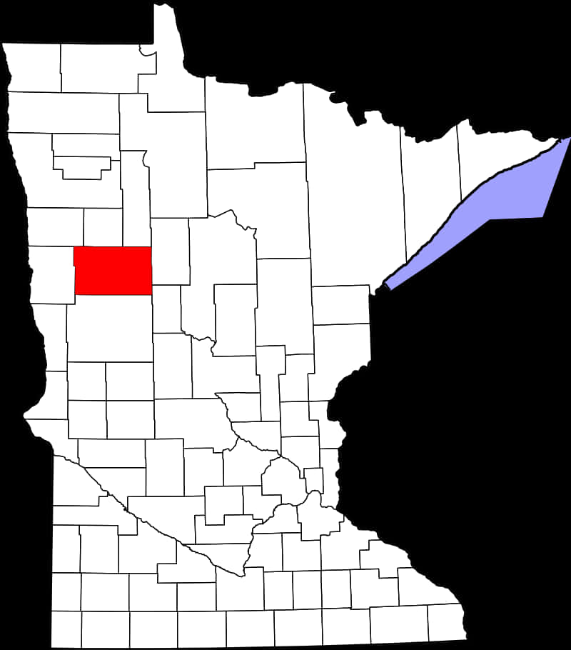 Minnesota Counties Highlighted Map PNG
