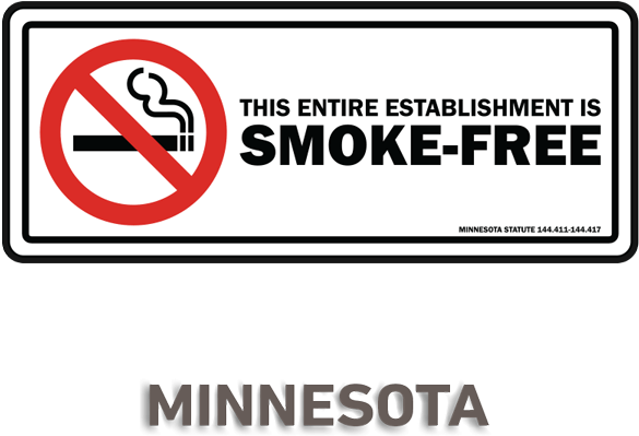Minnesota Smoke Free Establishment Sign PNG