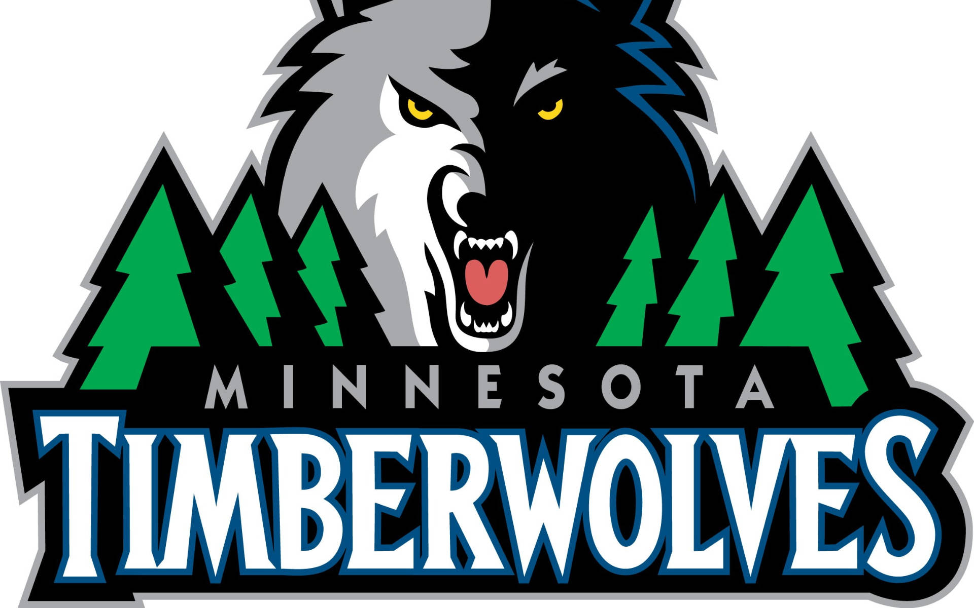 Minnesota Timberwolves Logo In White Wallpaper