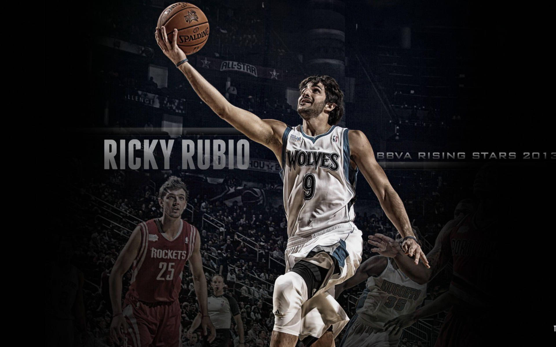 Minnesota Timberwolves Ricky Rubio Layup Wallpaper