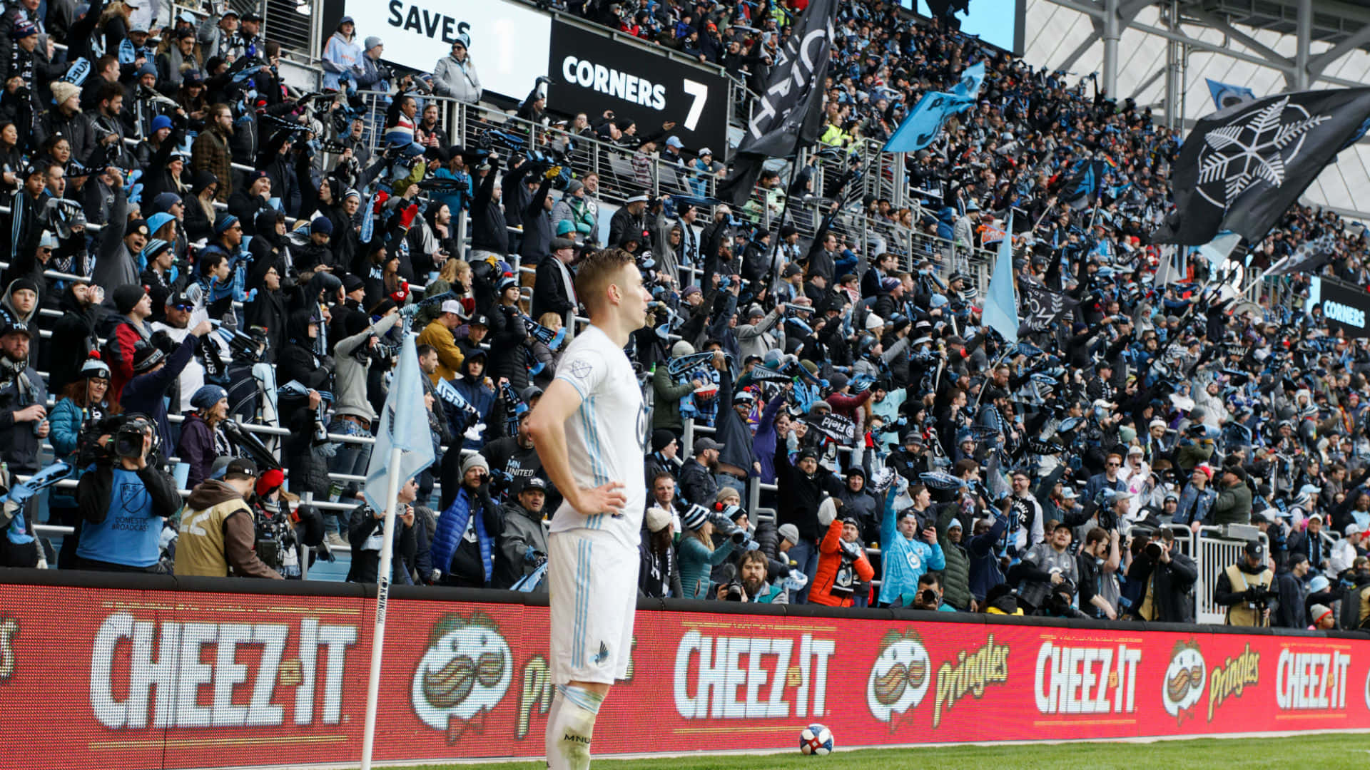 Will Trapp of Minnesota United FC in action at Allianz Field Wallpaper