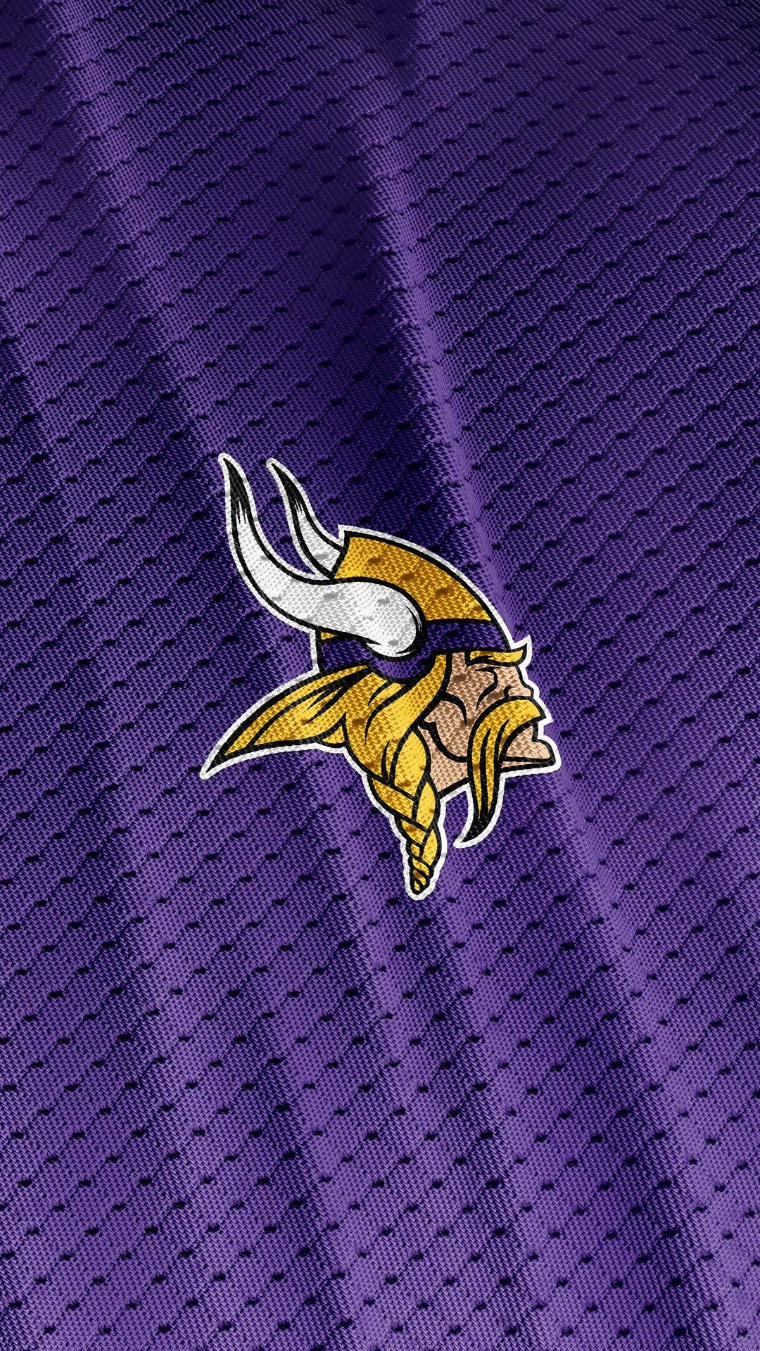 Minnesota Vikings Logo On Purple Jersey Wallpaper