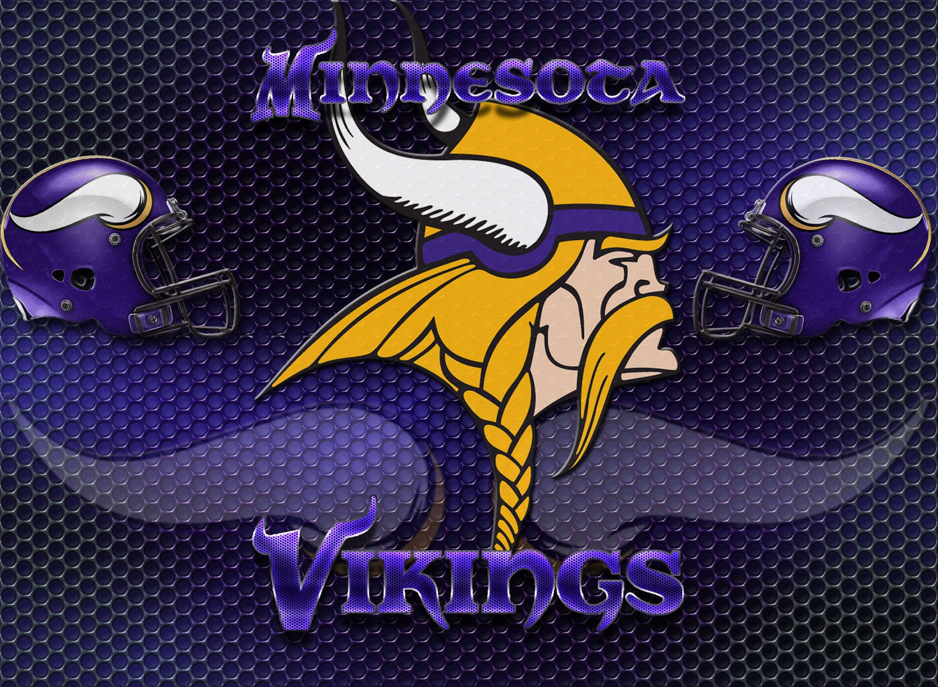 Minnesota Vikings Norseman And Helmet Wallpaper