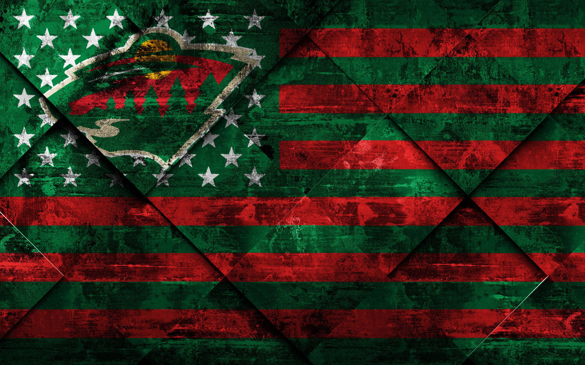 Minnesota Wild Rhombus Flag Wallpaper