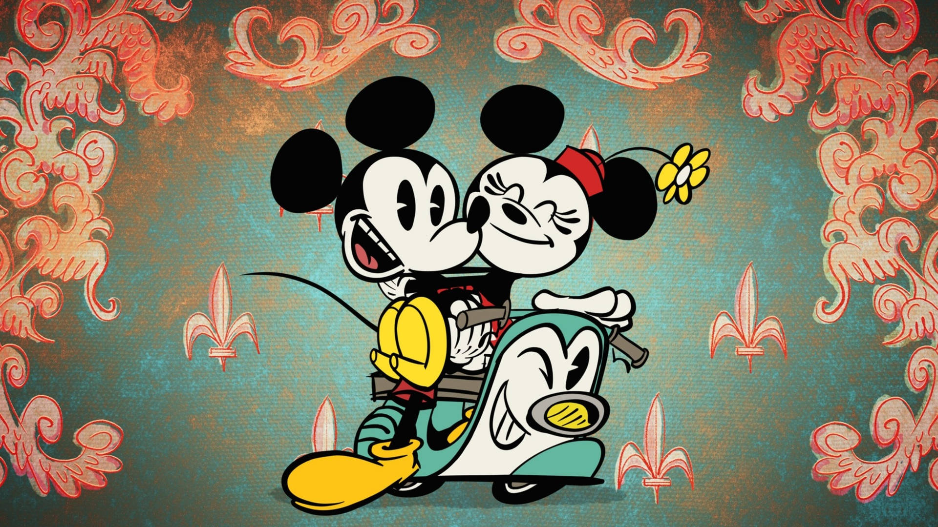 Minnie And Mickey Mouse Disney Drawing Wallpaper