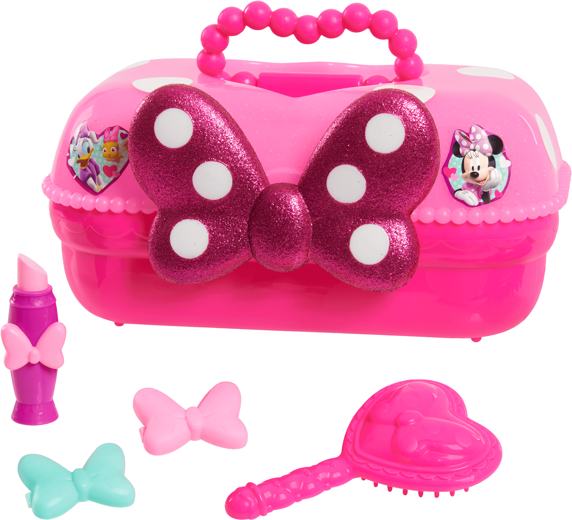 Minnie Bow Playset Pink Glitter PNG