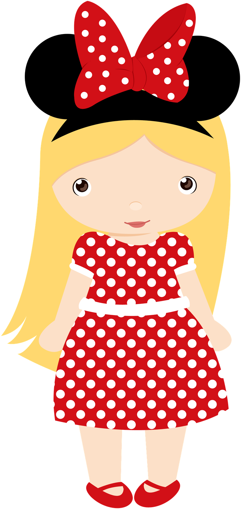 Minnie Inspired Cartoon Character PNG