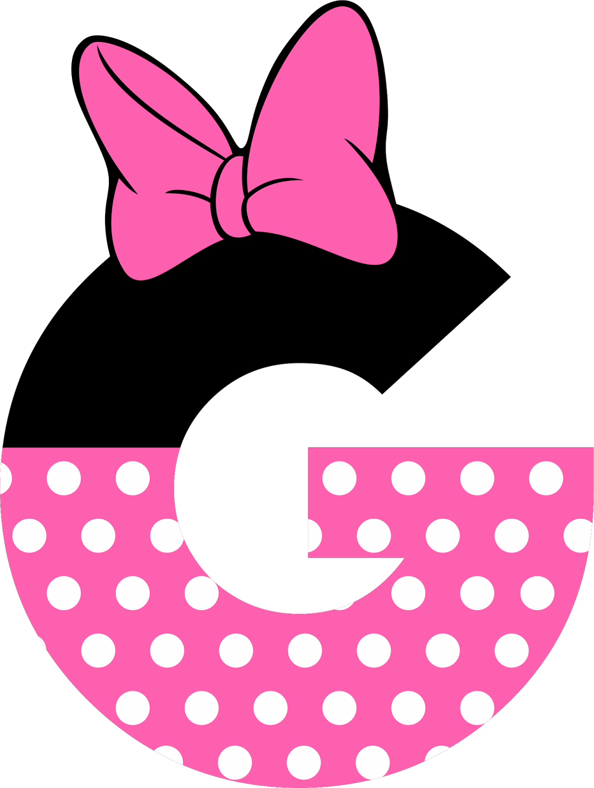 Minnie Inspired Letter G PNG