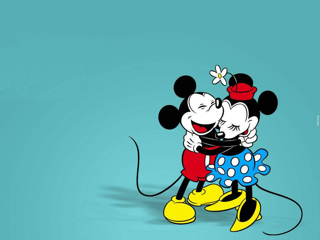 Minnie Mouse And Mickey Dancing Wallpaper