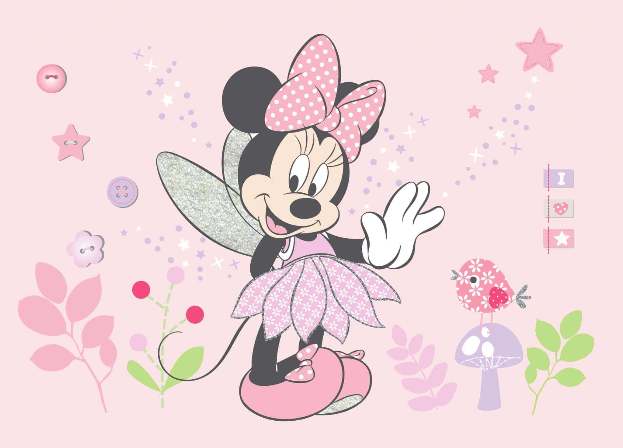 Fejrdisneys Magi Med Minnie Mouse Som Baggrund!