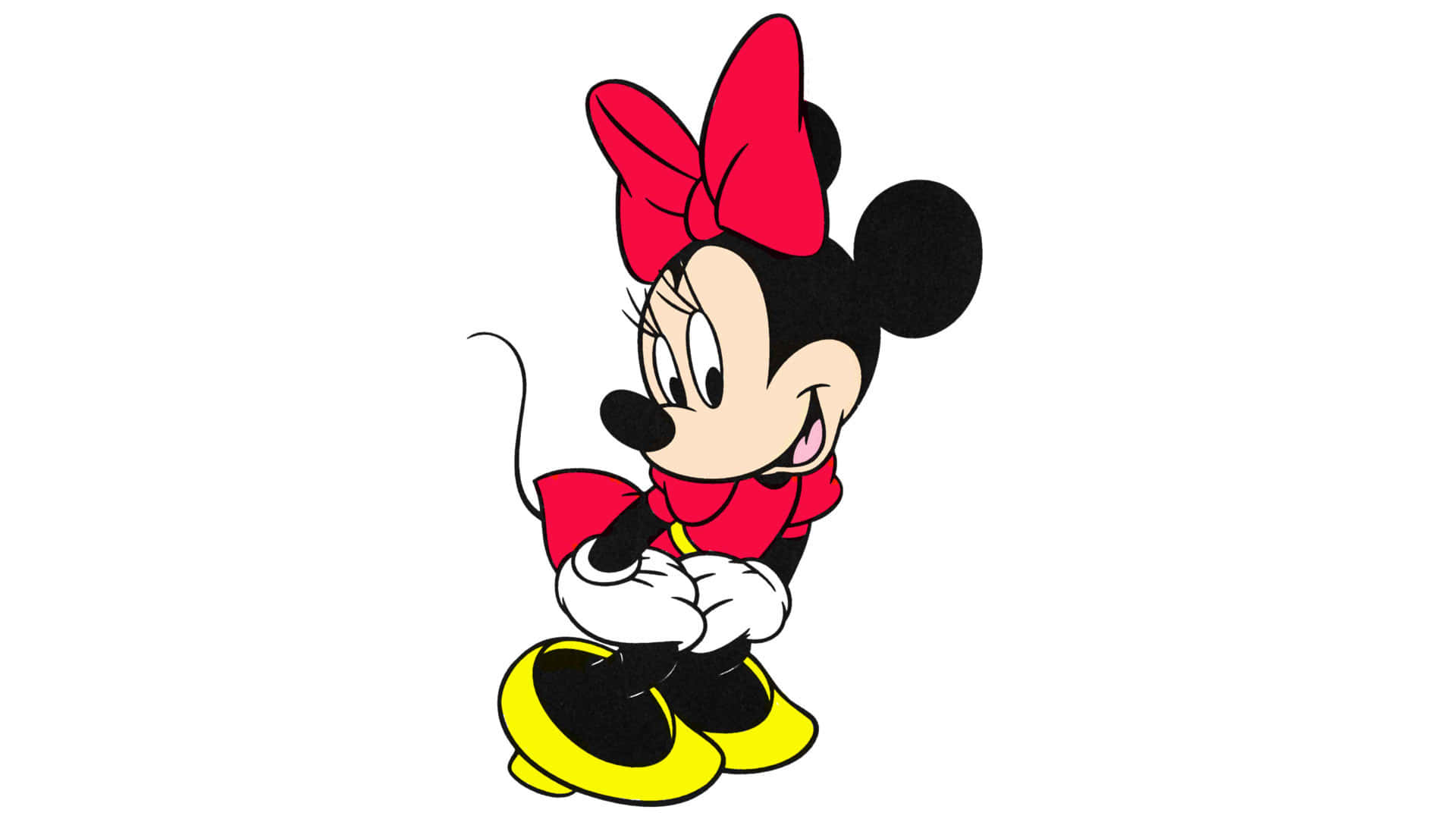 Minnie Mouse and her iconic polka dot ribbon