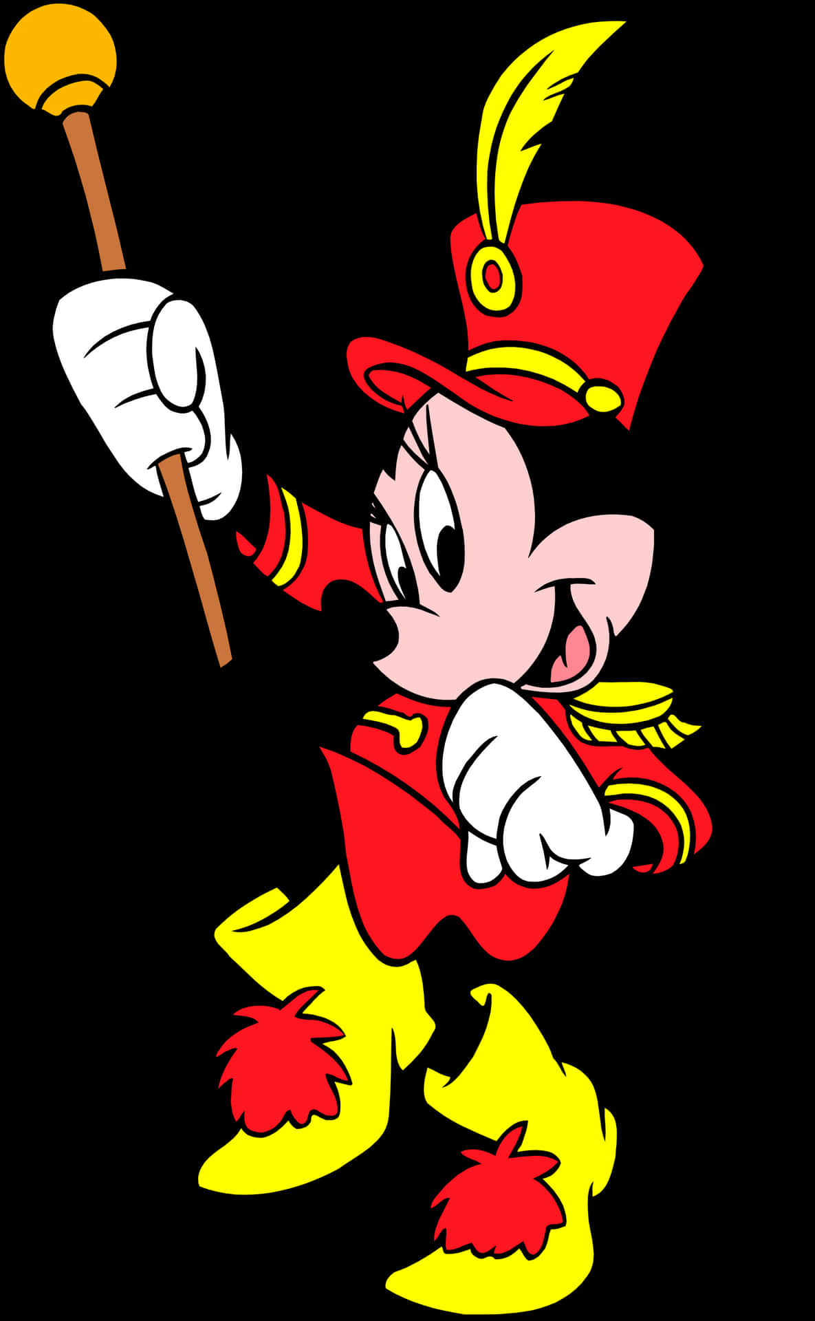 Minnie Mouse Bandmaster Cartoon PNG