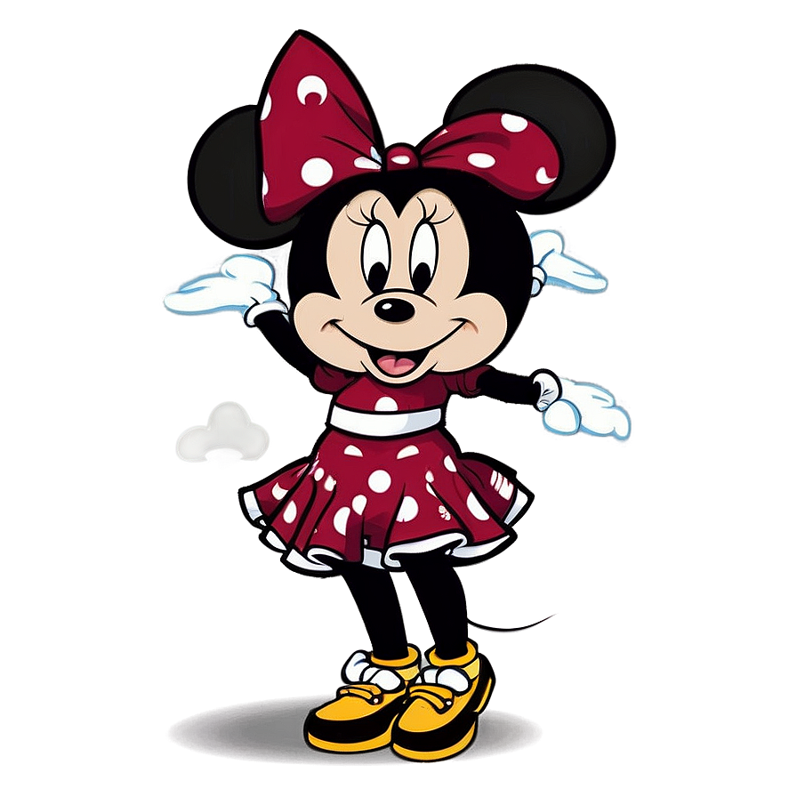 Minnie Mouse Cheerleader Png 05032024 PNG