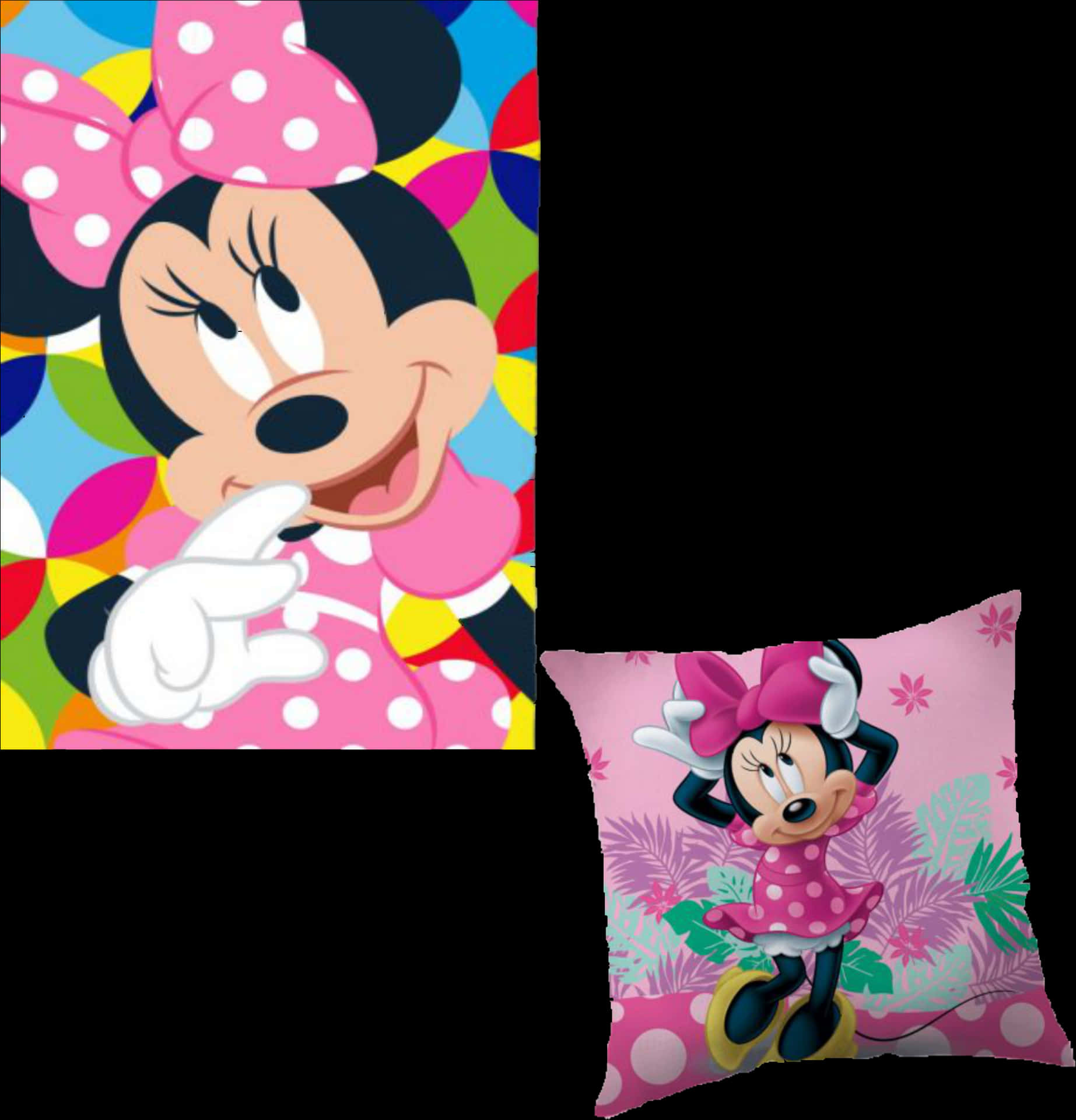 Minnie Mouse Collage Designs PNG