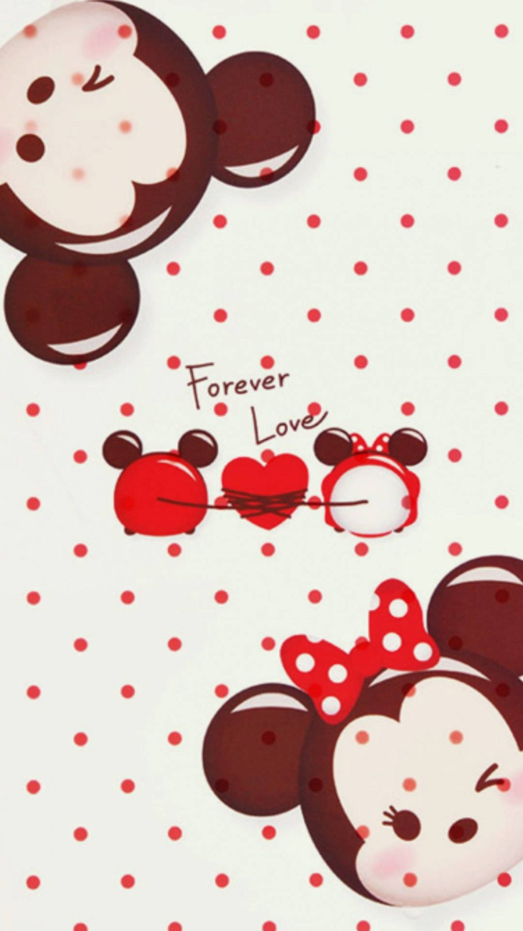 Minnie Mouse Couple Forever Love Wallpaper