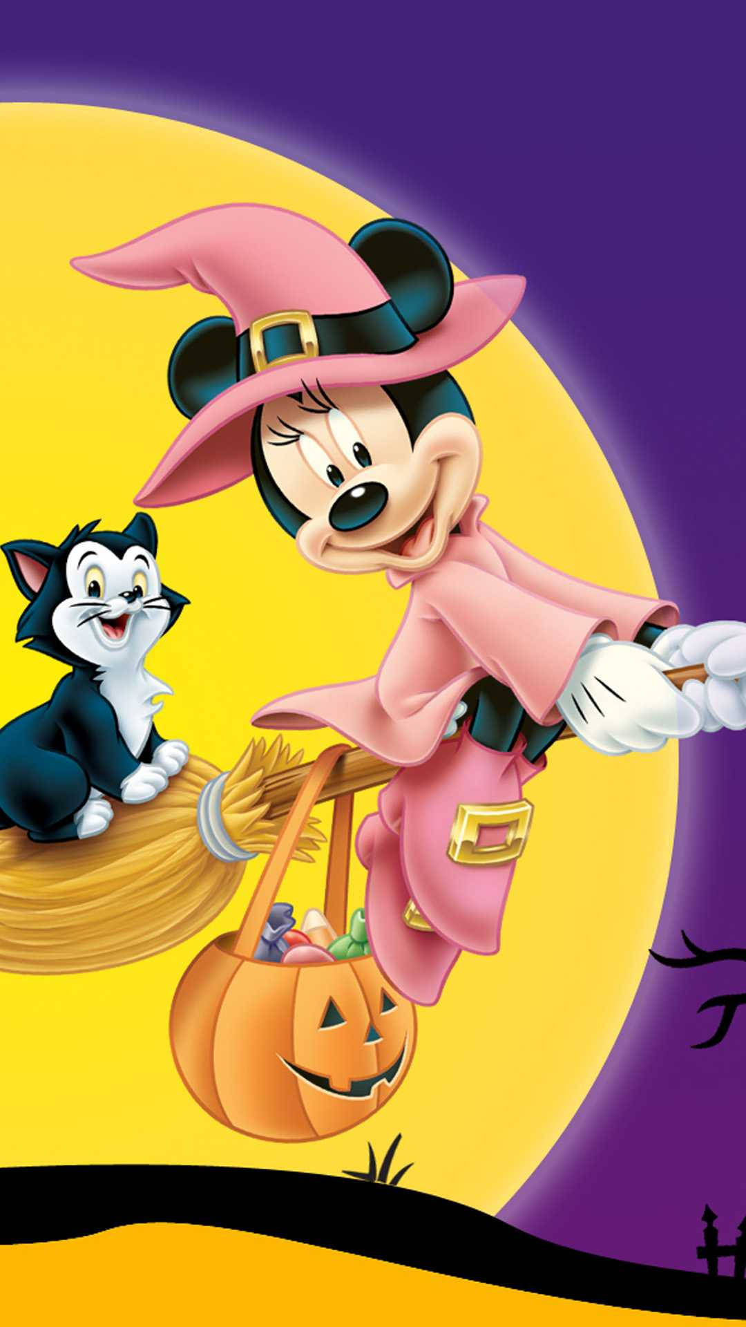 Minniemaus Niedlich Disney Halloween Wallpaper