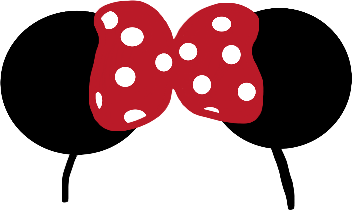 Minnie Mouse Ears Headband PNG