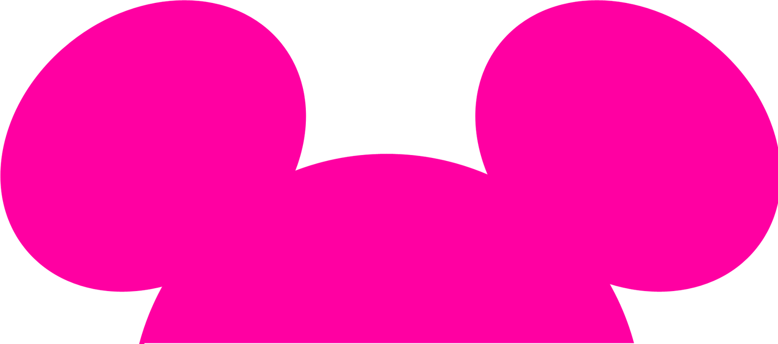 Minnie Mouse Ears Pink Silhouette PNG