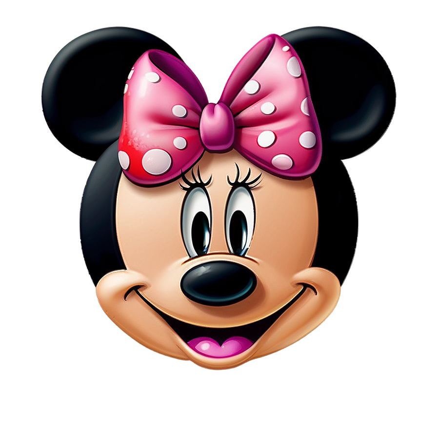 Minnie Mouse Face With Flower Png Cog34 PNG