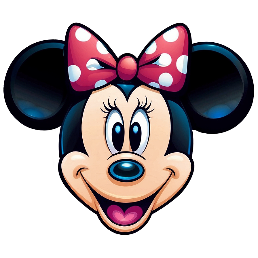 Minnie Mouse Face With Glasses Png Jpw20 PNG