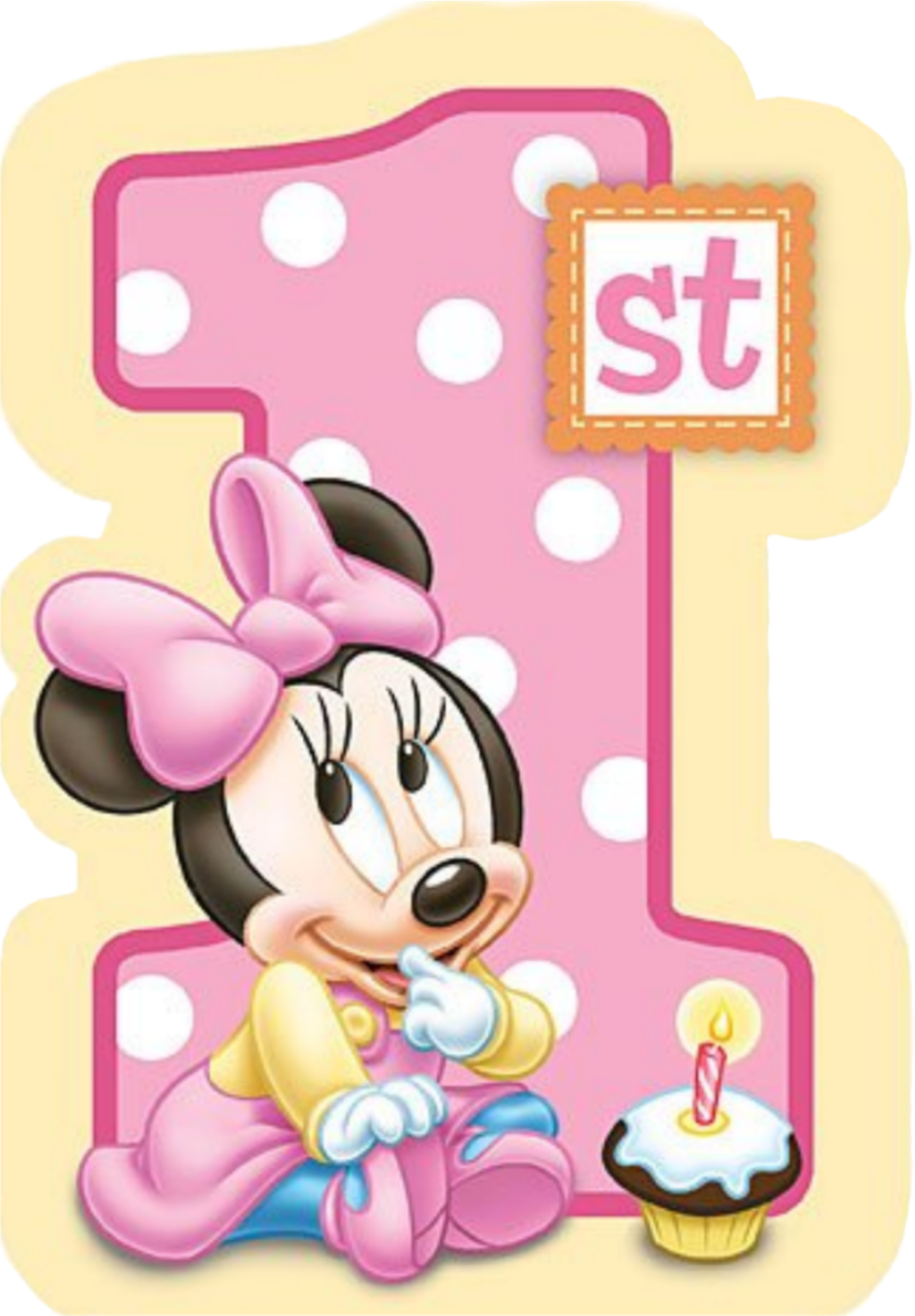 Minnie_ Mouse_ First_ Birthday_ Celebration PNG