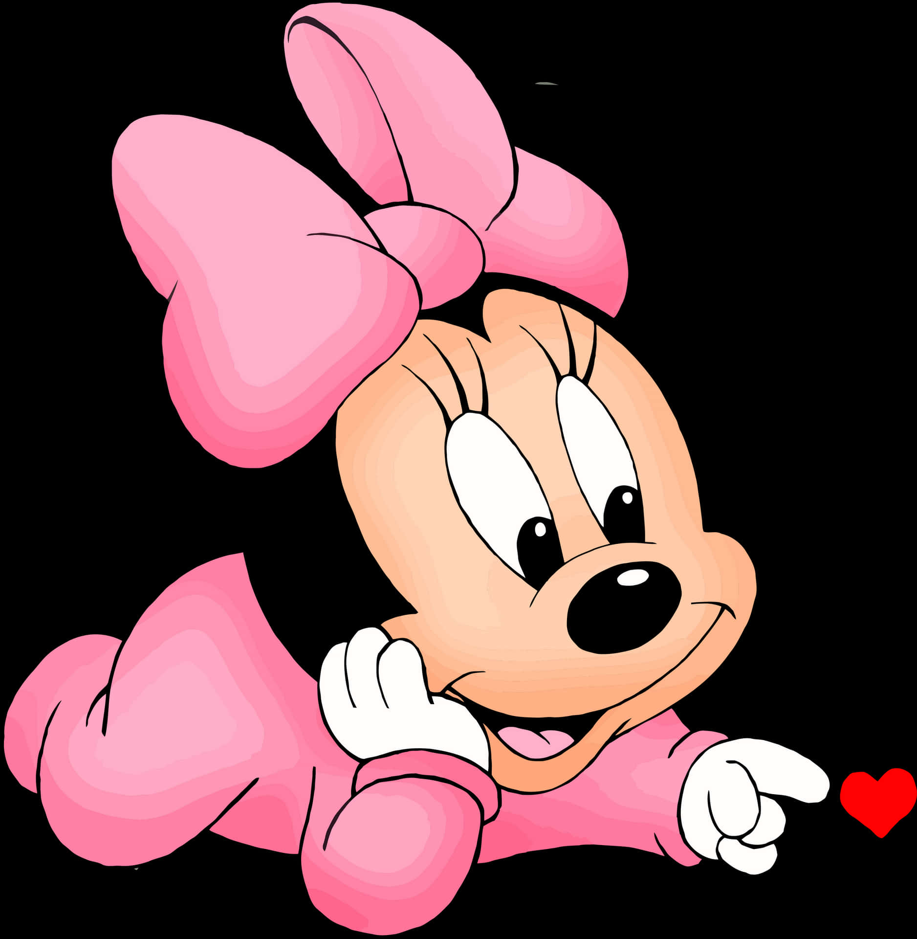 Minnie Mouse Heart Gesture PNG