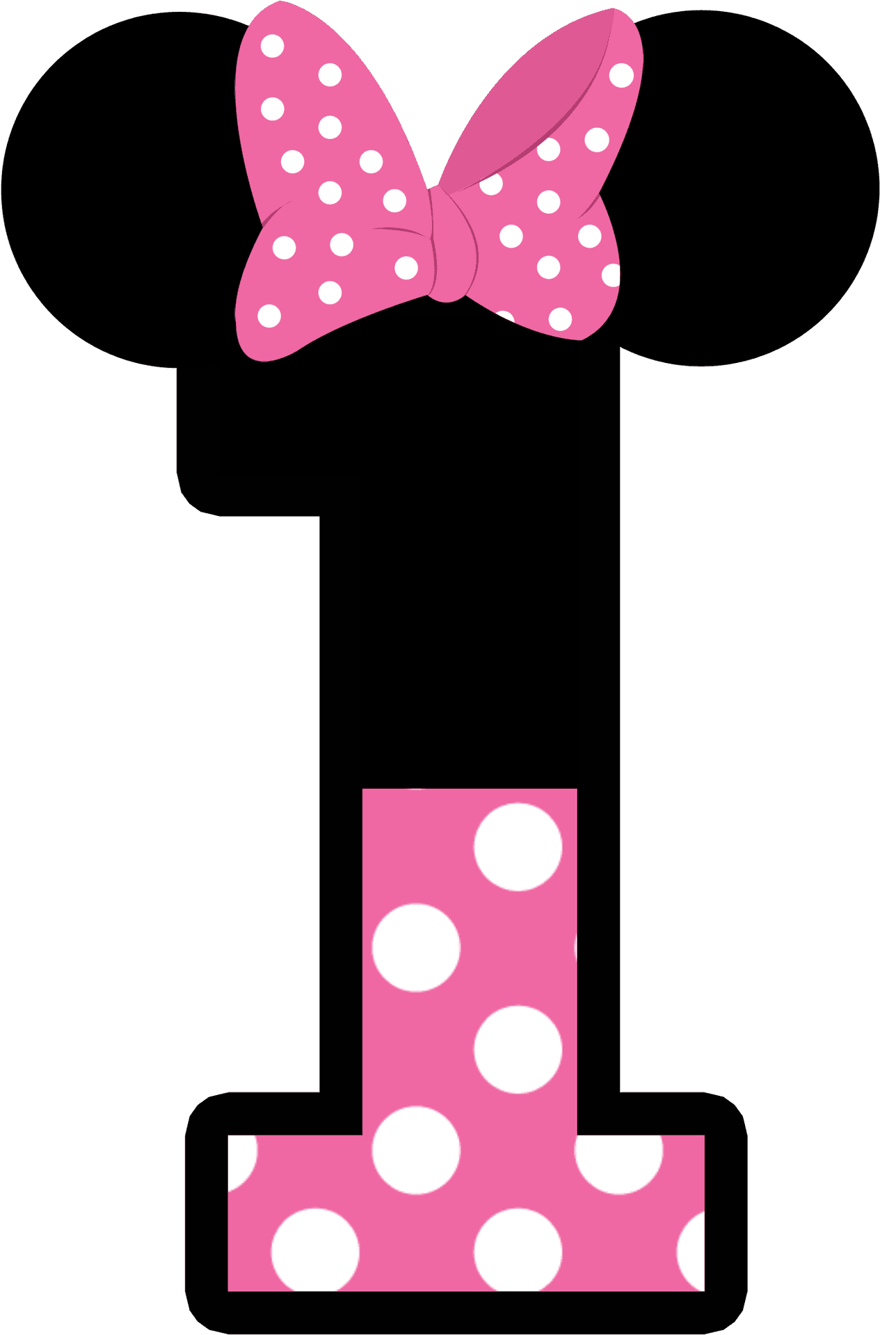 Minnie Mouse Inspired Letter I PNG