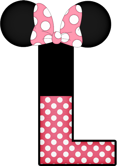 Minnie Mouse Inspired Letter L PNG