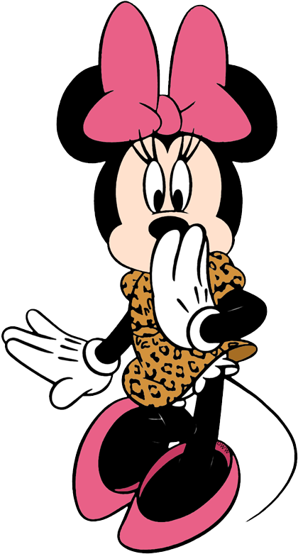 Minnie Mouse Leopard Print Outfit PNG