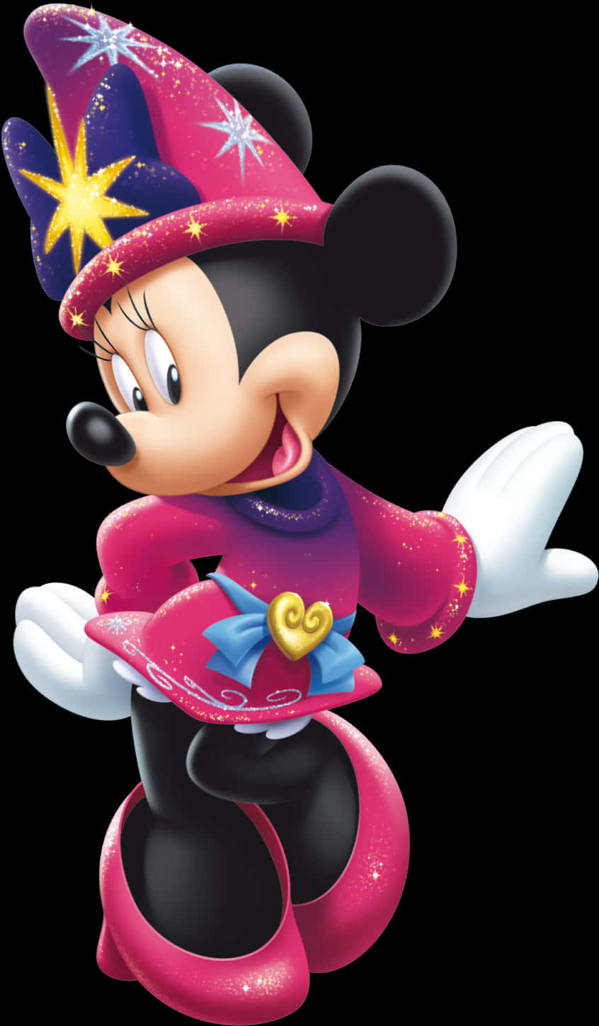 Minnie Mouse Magician Costume PNG