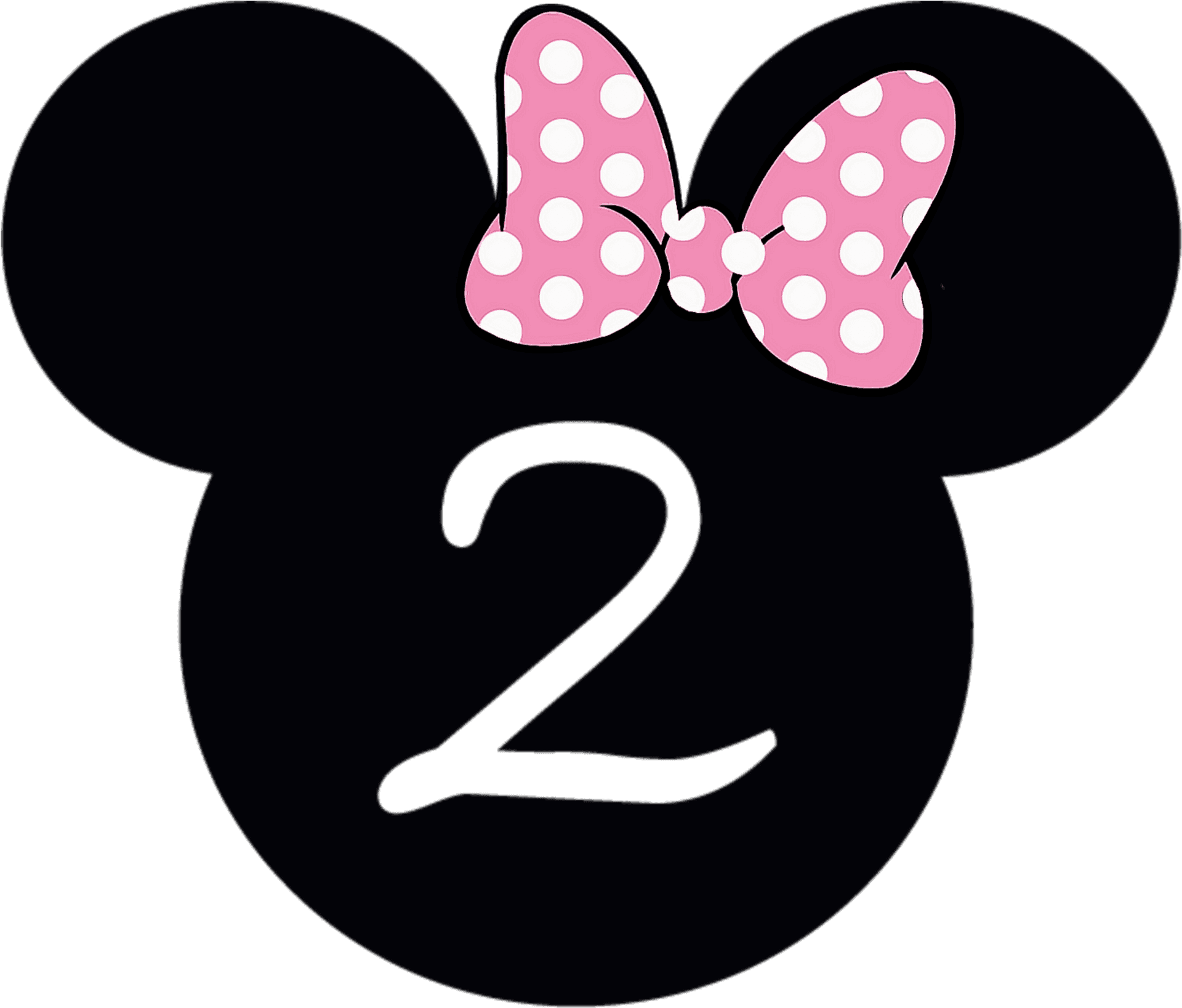 Minnie Mouse Number2 Graphic PNG