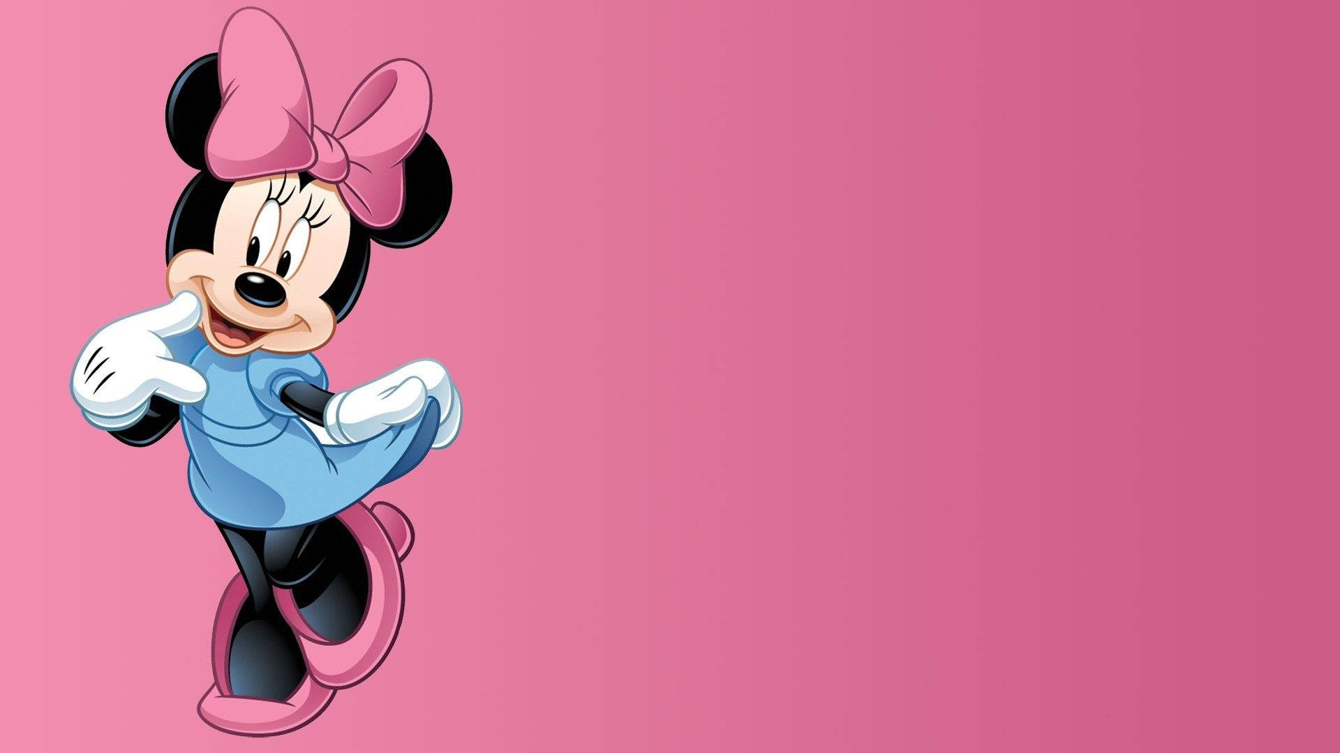 Minnie Mouse On Gradient Background Wallpaper