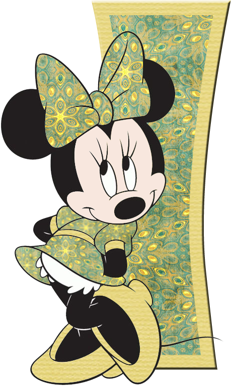 Minnie Mouse Peacock Pattern Bow PNG