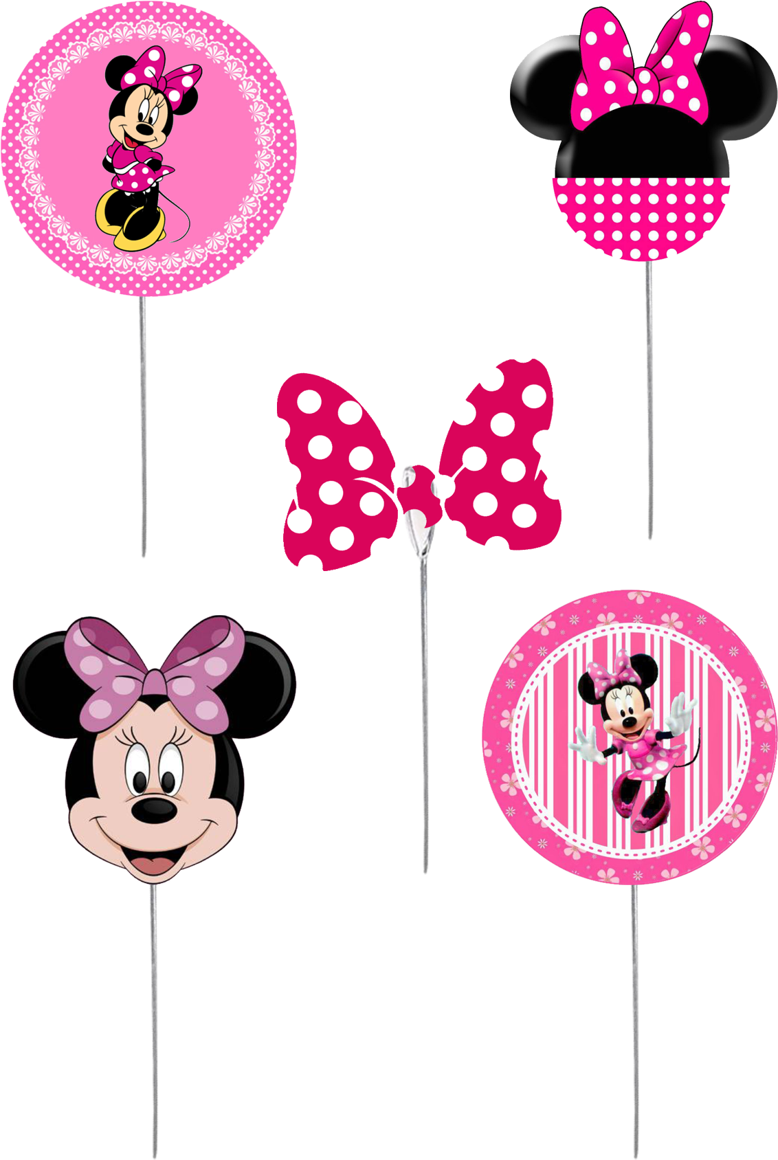 Minnie Mouse Pink Balloons PNG