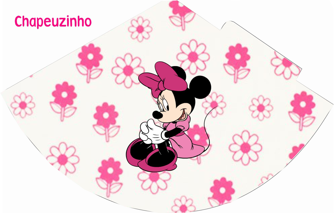 Minnie Mouse Pink Floral Background PNG