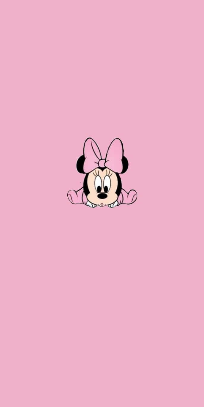 Minnie Mouse ser sød ud i Pink Wallpaper