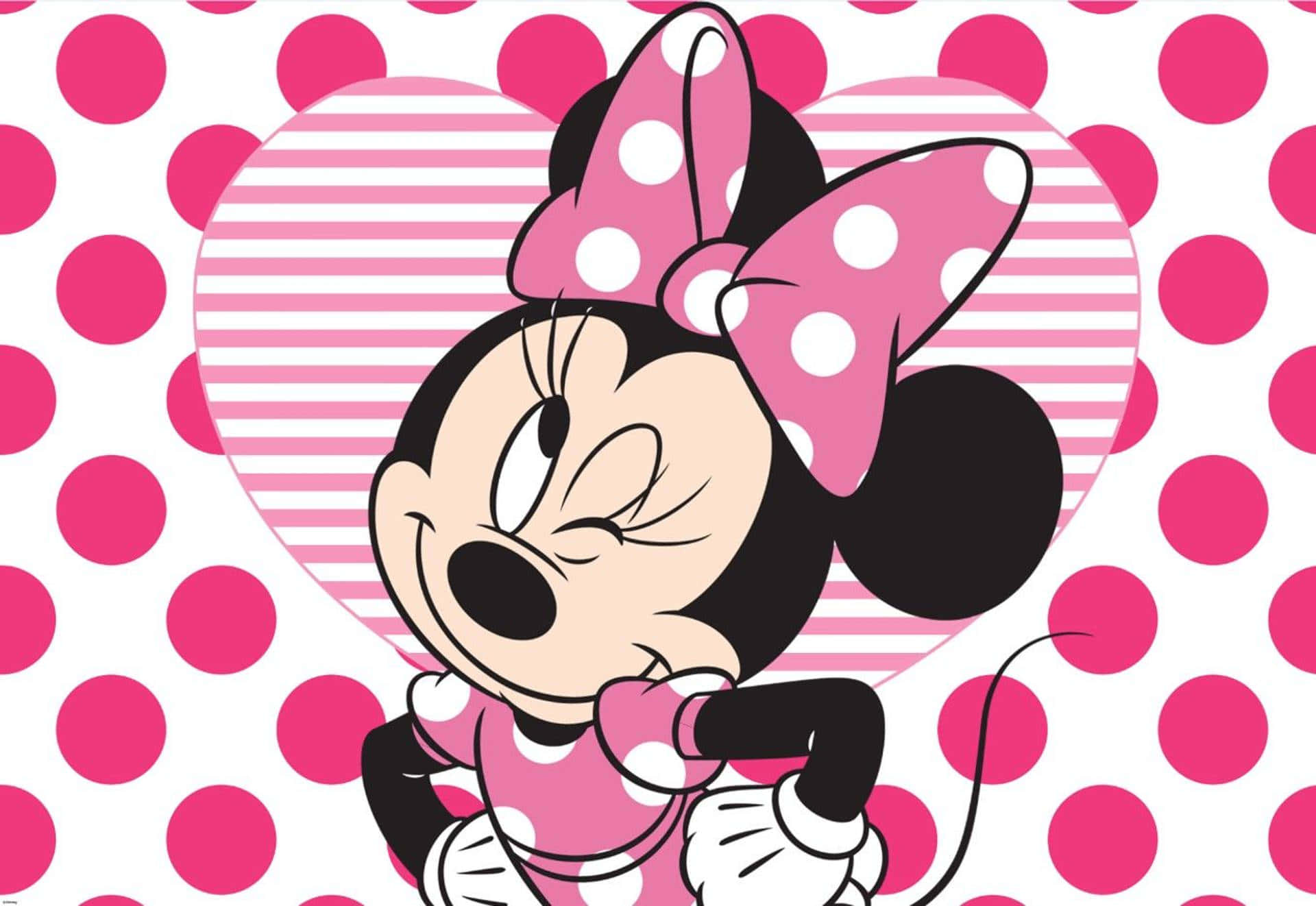The Ever So Stylish Minnie Mouse In Her Pink Outfit. Wallpaper